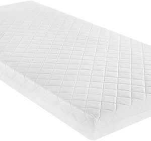 Brillars Comfortable Foam Bed Mattress For Toddlers Single Bedding Travel Cot Crib Mattresses Quilted Removable Cover