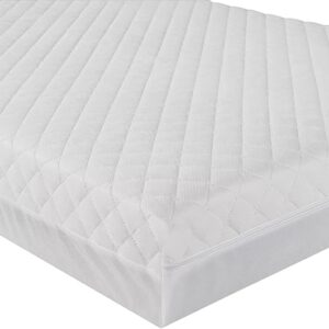 Baby Crib Mattress 160x80cm Breathable Pure Foam Extra Thick Toddler White Cot Mattresses Anti-Allergy & Zip Removable Cover