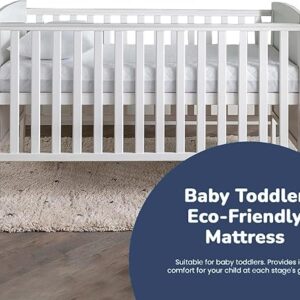 Brillars Comfortable Foam Bed Mattress For Toddlers Single Bedding Travel Cot Crib Mattresses Quilted Removable Cover