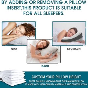 Adjustable 6 Layer Pillow – Height Assembled Bed Pillow Standard Size for Back, Stomach and Side Sleeper, Breathable 100% Microfibre Virgin Filling 40×60 CM