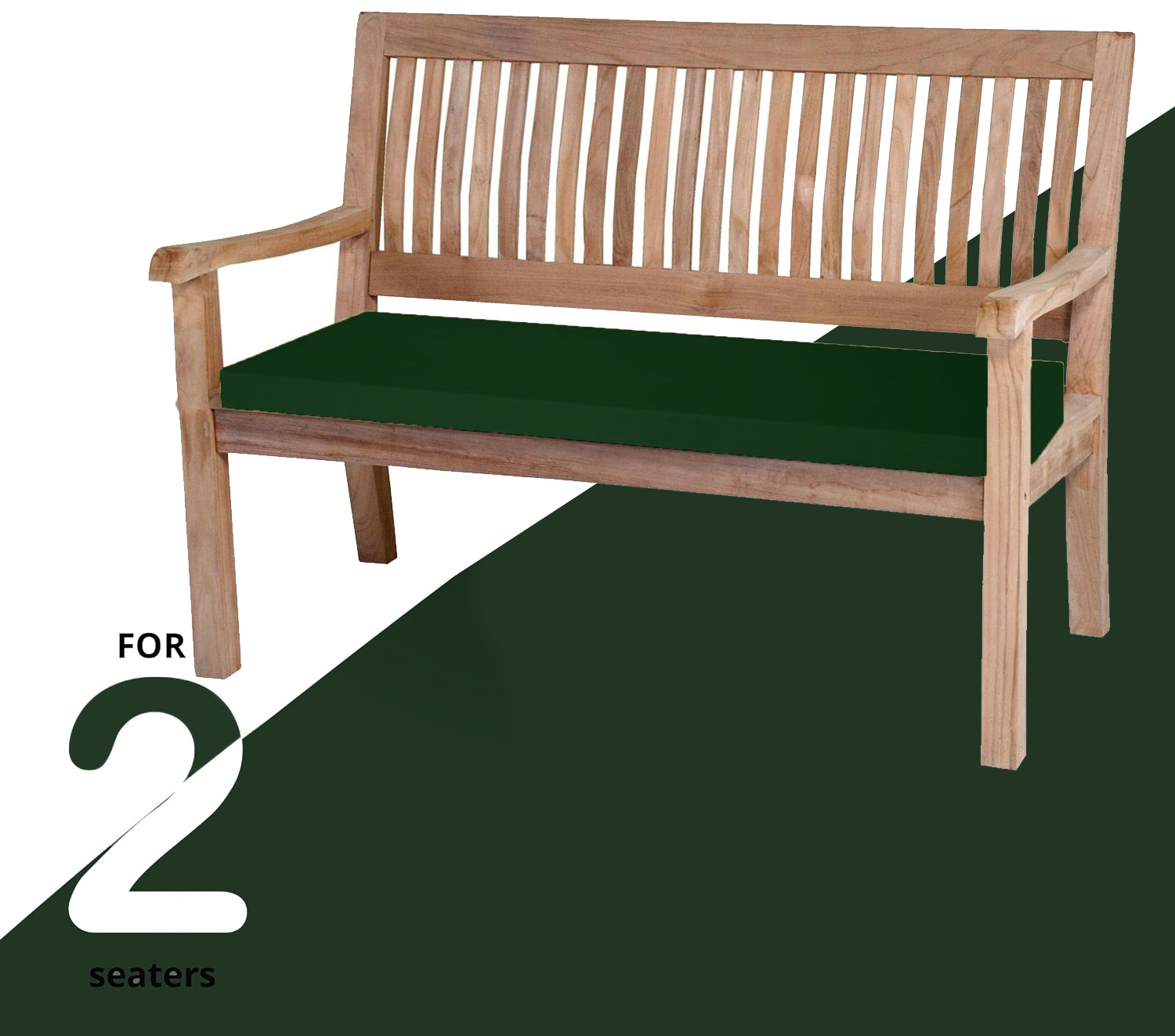2-Seater Garden Bench Cushion - Image 3