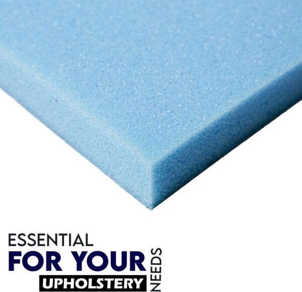Custom-Cut Blue Upholstery Foam Cushion – High-Density Foam Sheet (80” x 30”)