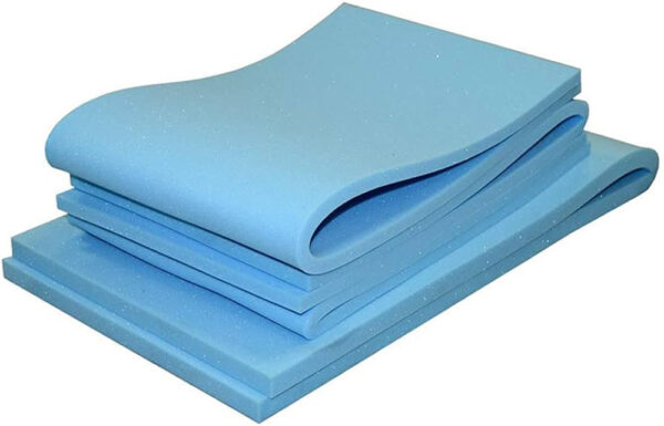 Custom-Cut Blue Upholstery Foam Cushion – High-Density Foam Sheet (80” x 30”) - Image 2
