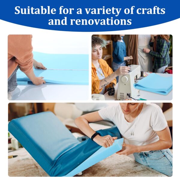 Blue High-Density Upholstery Foam – Custom Cut (80” x 20”) | Ideal for Seating, Bedding, DIY & Crafts - Image 2