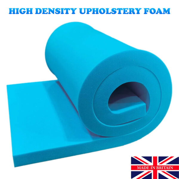 Blue Upholstery Foam - Bespoke Cushion Cut to Any Size 60”x20”