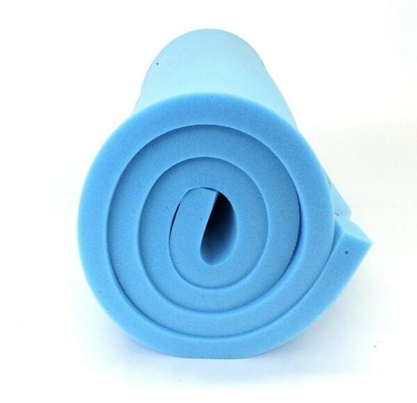 Blue Upholstery Foam – Made to Order Cushion Cut to Any Size 80”x25” - Image 2